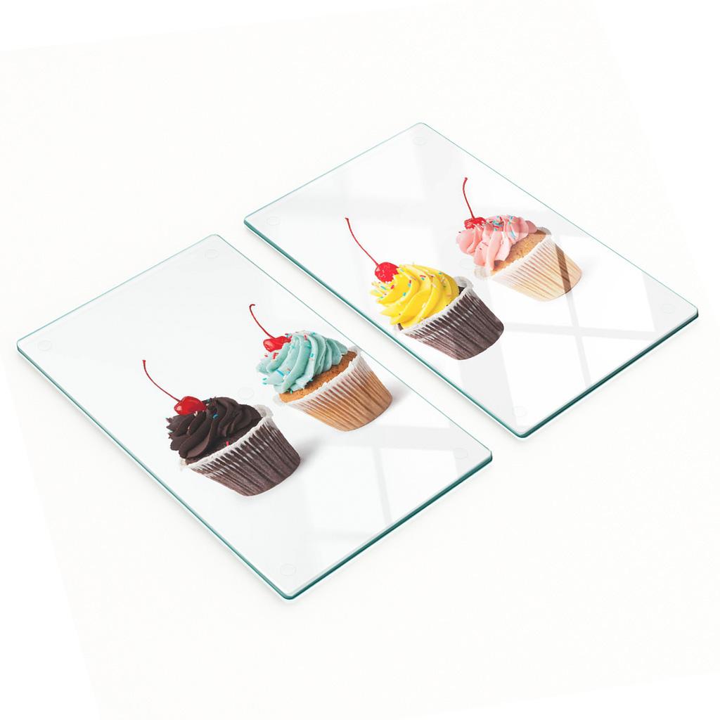 Kitchen Multifunctional Decorative Glass Muffin Boards 2x30x52 cm