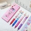 4 шт. Милый мультяшный стираемый гелевый стержень Hello Kitty Кавайный быстросохнущий нейтральный стержень Канцелярские товары для студентов Нейтральный стержень Принадлежности для письма