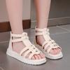 Girls Summer Sandals for Middle and Large Children Soft Bottom Open Toe Girls Baby Children's Roman Shoes