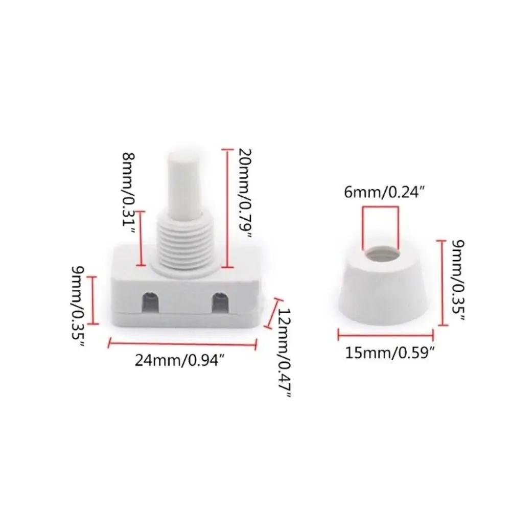 New AC250V ON Push Button Industrial Plastic Switch for Home Lamps Home Lamps DIY Household Appliances Mini Power Switches
