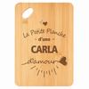 Planche À Découper / Plateau Apéro - PLANETEE - Carla d'Amour - Bambou - 30x20x1 Cm - Gravée, Bords Arrondis