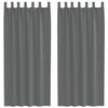 VidaXL Sheer Curtains with Loops 2 Pcs Dark Grey 140x245 Cm, Net Curtain, Transparent Curtain, Window Voile, 4102274