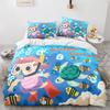 Пододеяльник Кинг/Квин «Подводный мир» Мультяшный комплект постельного белья с океанскими животными для детей Рыбы Кораллы Морская жизнь Мягкий полиэстеровый пододеяльник