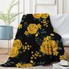 Одеяло с желтой розой, одеяло с 3D принтом астрологии, одеяло для дивана с волком, теплое мягкое покрывало, фланелевое одеяло, домашний декор