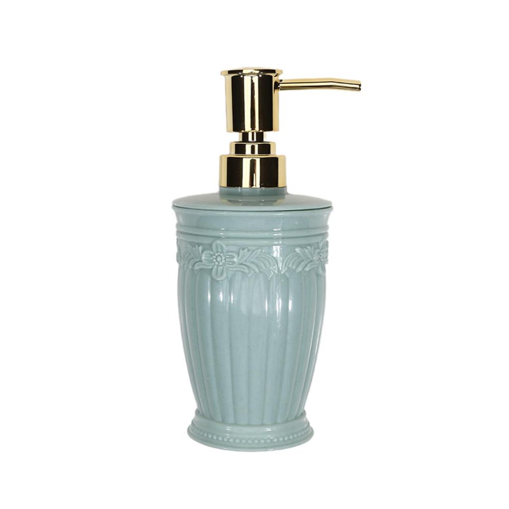 Stained Carved Empty Pump Refillable Bathroom Shampoo Shower Gel Bottles Dispenser Liquid Soap Dispenser Bath Gel Press
