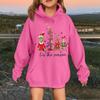 Children's Fashionable Casual Long-sleeved Loose Christmas Print Pullover Hooded Sweatshirt