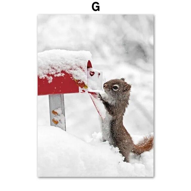 Рождественская елка, винтажный автомобиль, красный свет, украшение для гостиной, плакаты и принты, настенная живопись на холсте, настенные картины, домашний декор без рамки