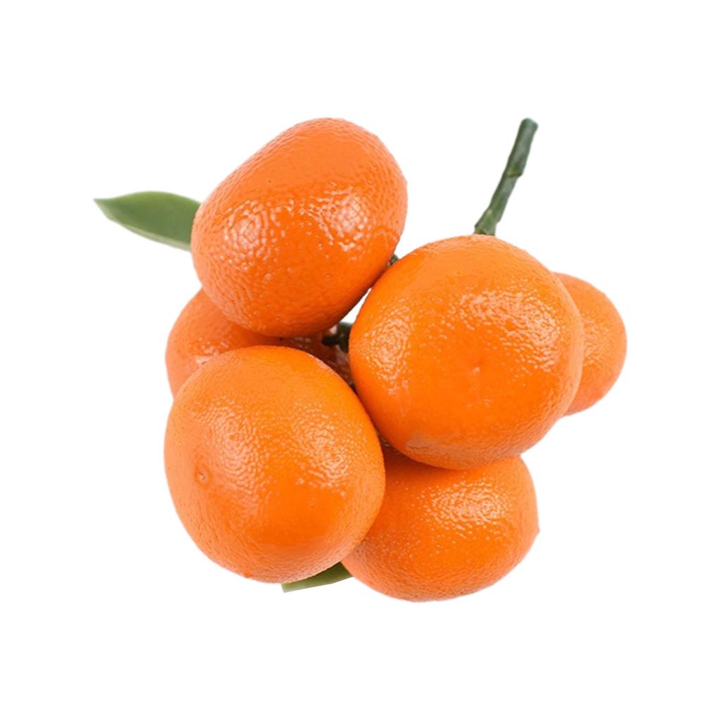 Artificial Tangerine Fruit Simulation Foams Tangerine Realistic Fruit for Kitchen Parties Decorations Photography Props