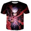 Summer Round Neck 3D Jujutsu Kaisen Satoru Gojo Printed Top Fashionable Casual Short Sleeved Children's Boy T-shirts