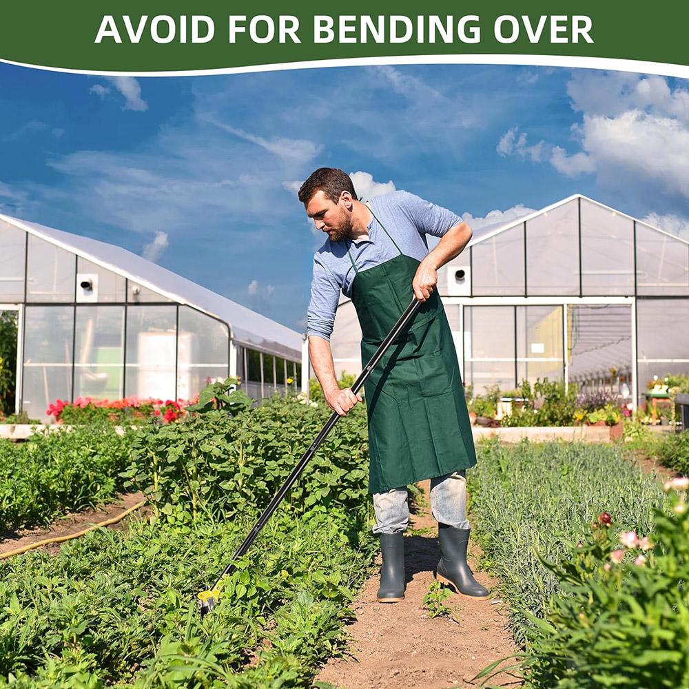 Мотыга, садовый инструмент, длинная ручка, сверхмощная регулируемая, садовая мотыга с петлей из нержавеющей стали для прополки 30-60 дюймов