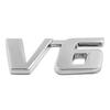 3D Chrome Metal V6 Car Auto Tailgate Sticker Trunk Lid Emblem Badge Decal