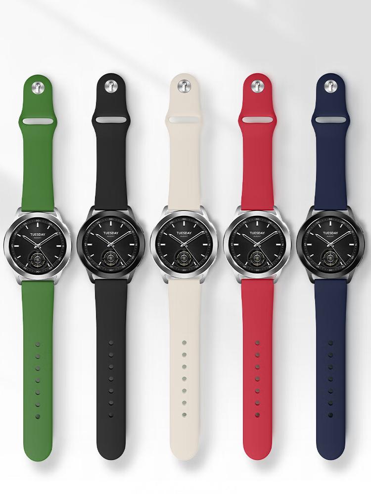 Силиконовый ремешок для часов Xiaomi Mi Color 2 S4 S3 S2 S1 с быстросъемным креплением, мягкий спортивный ремешок для браслета Xiaomi Watch 2 Pro