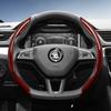 KTDJ9 Подходит для Skoda Рулевое колесо с текстурой под карбон, с сегментированным дизайном и быстрой фиксацией, долговечное, для Octavia