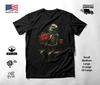 Skeleton on Bench with Roses T-Shirt Black Unisex S-2XL