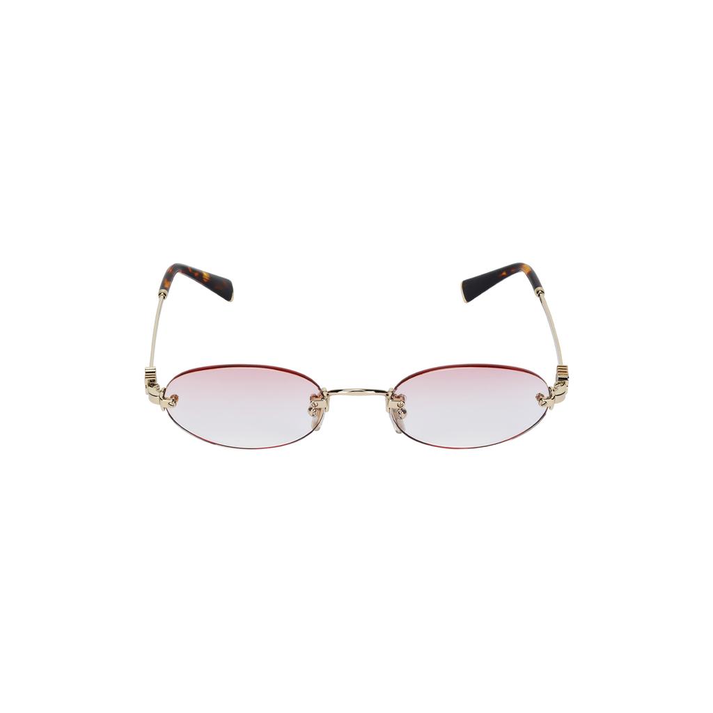 Miu Miu Gradient Design Oval Sunglasses Unisex sunglasses Gold SMUA54_EZVN_FE70O_C_051