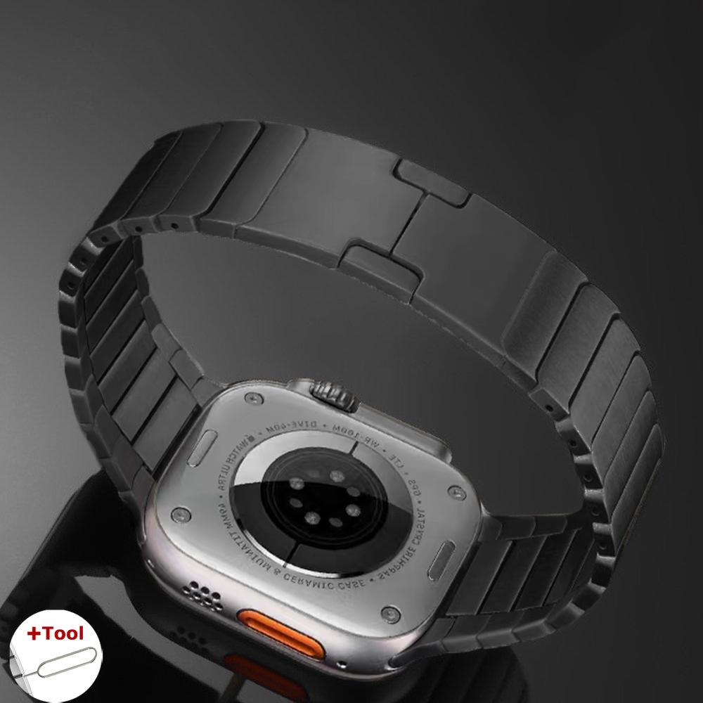 Петля для браслета-звена для Apple Watch Ultra 2, 49 мм, серия 9, 45 мм, ремешок для iWatch 8, 7, 41 мм, 40 мм, 38 мм, 6, 5, 4 se, 44 мм, 42 мм, ремешок из нержавеющей стали