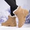 New large size men's velvet snow boots outdoor hiking boots men's combat boots high top field boots casual shoes