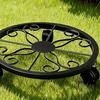 1-3Pcs Mobile Flower Pot Tray Heavy Duty Iron Flower Pot Holder Strong Load Bearing Plant Saucers for Indoor and Outdoor Plants