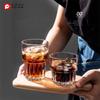 PIGE HOME 1/2/6 шт. Стеклянная кофейная чашка, штабелируемая, домашняя чашка для латте, для капучино, какао, молока, сока, прозрачное стекло, набор цветочных чайных чашек, подарок