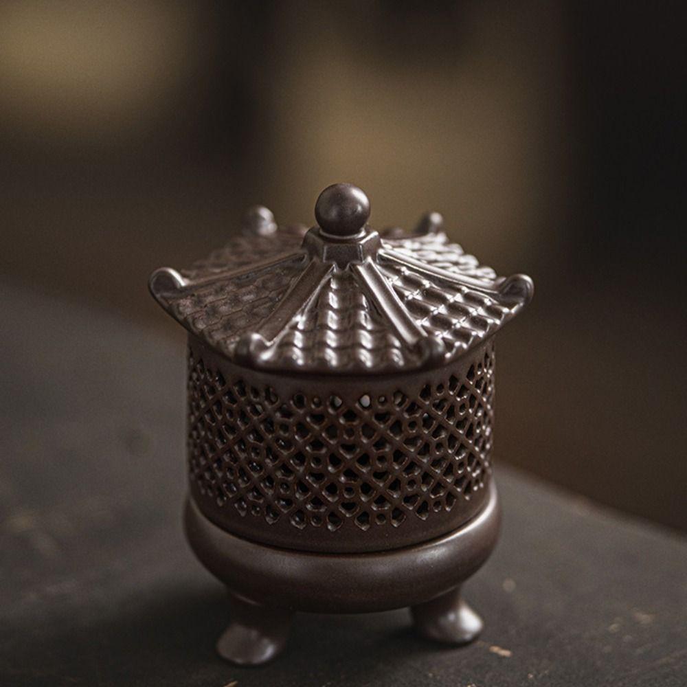 С крышкой керамическая аромалампа подставка для благовоний сандаловое дерево агаровое дерево печь гостиная