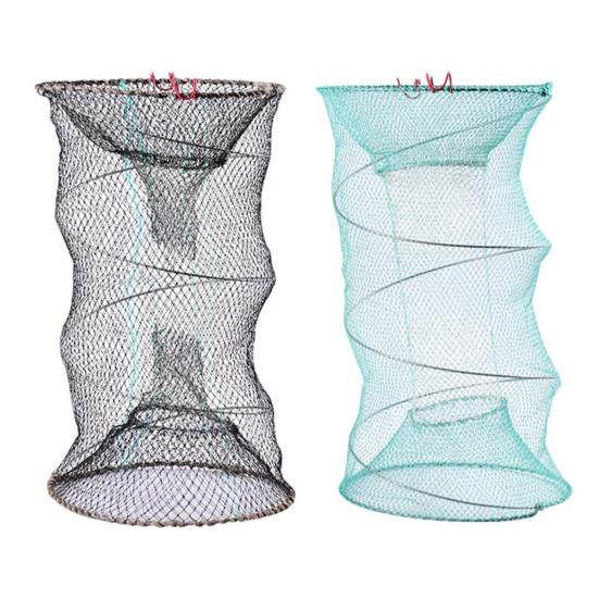 Fish Basket Mesh Shrimp Crab Trap Easy To Use Collapsible Portable Fish Cage Fishing Accessories Tool