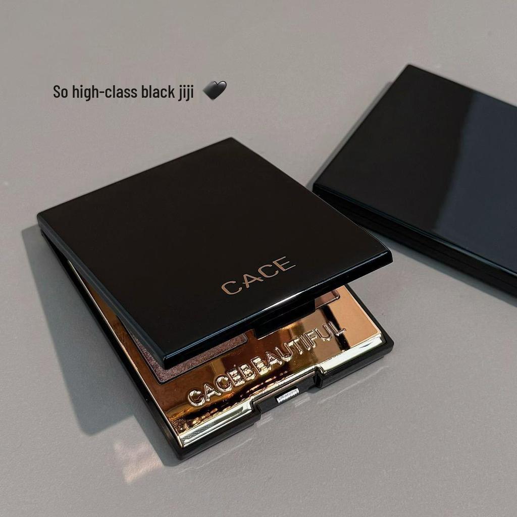 Палетка мерцающих теней для век CACE Black Gold Earth Tone - Модная, Портативная, Для ежедневного использования в коричневых и темных оттенках.