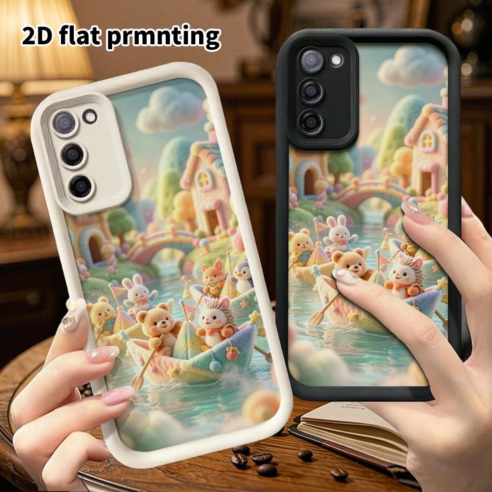 Чехол для телефона: 2D плоский дизайн, подходящий для защитного чехла Samsung Galaxy A34 A35 M05 M06 S20 S22 S21 FE Plus 5G, команда животных, идеальный Рождественский и Хэллоуинский