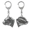 Staffordshire Bull Terrier, Staffy III - Silver-plated Key Ring with Dog, Handbag Decoration, Backpack Pendant by Brand