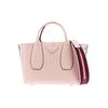 Longchamp Le Roseau 22 Bamboo Buckle Closure Small Calfskin Shoulder Tote Bag Women Handbags Light-Pink 10095HCNP53