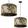 Hanging Lamp, Ceiling Chandelier, Lampshade, Gold Pattern