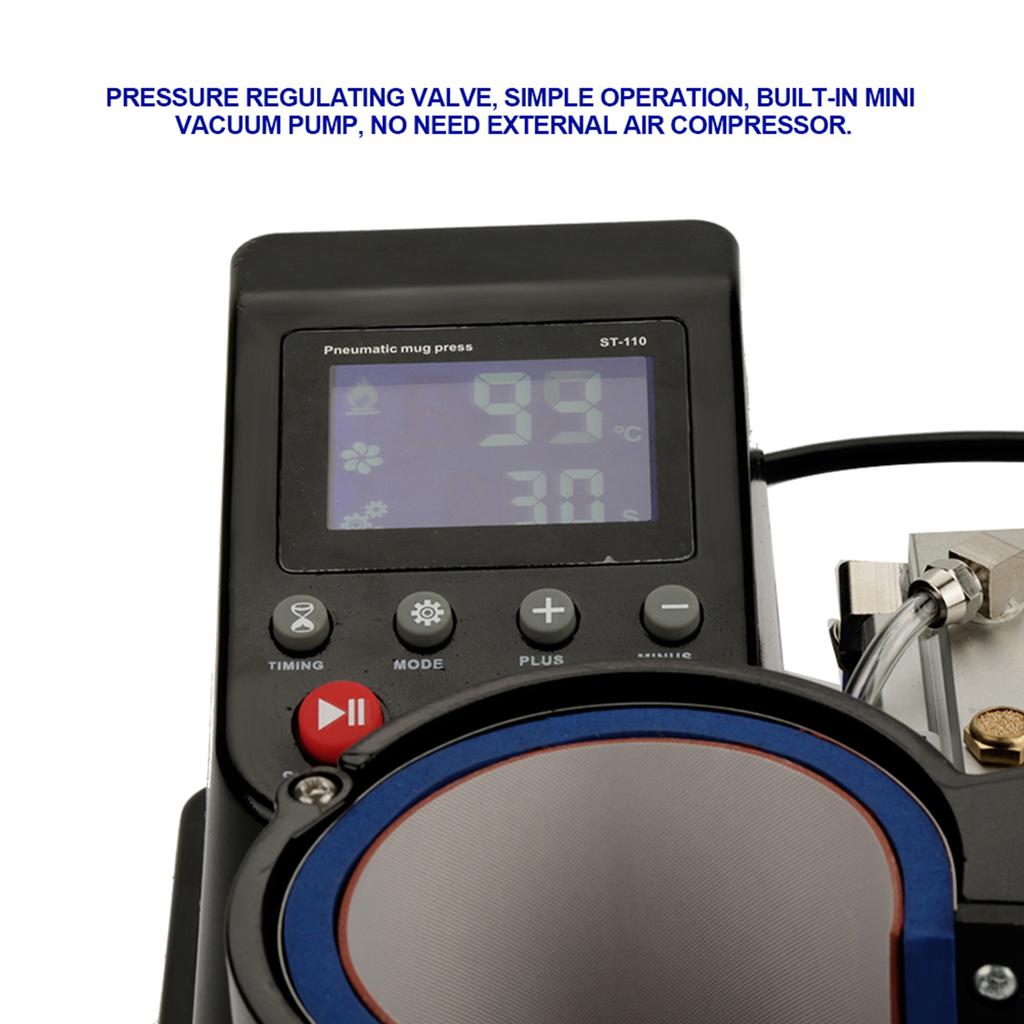 Пневматический автоматический термопресс для сублимации кружек ST 110 Черный