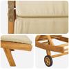 Sun Lounger Brown and Beige Polyester