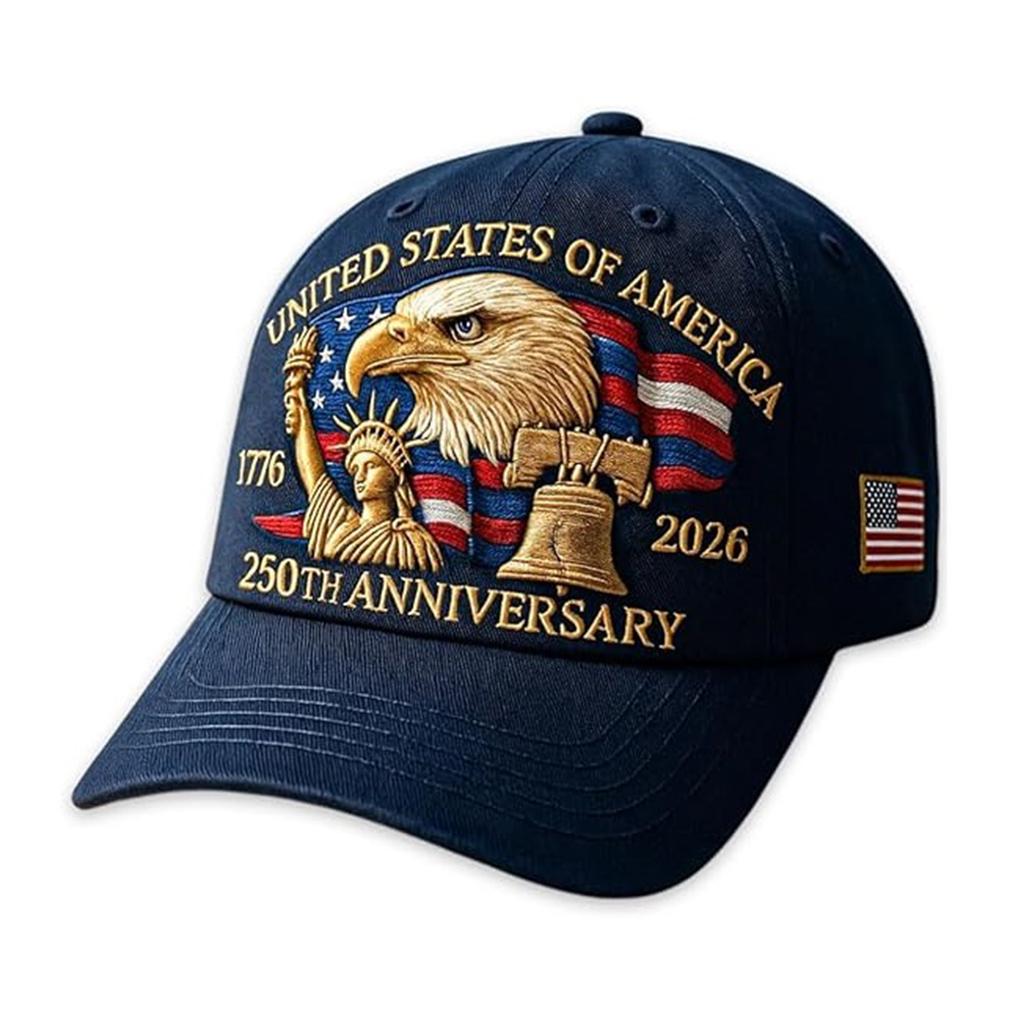 Unisex US 250th Anniversary Baseball Caps Trendy Casual Retro Washed Cap Comfortable Outdoor Sunhats Sports Hat for Men Women