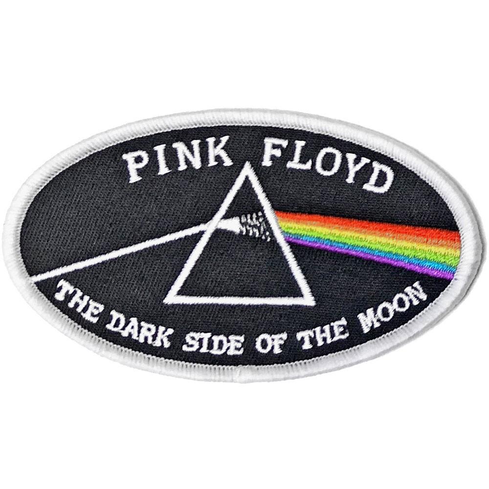 Pink Floyd Овальная нашивка Dark Side Of The Moon с железом