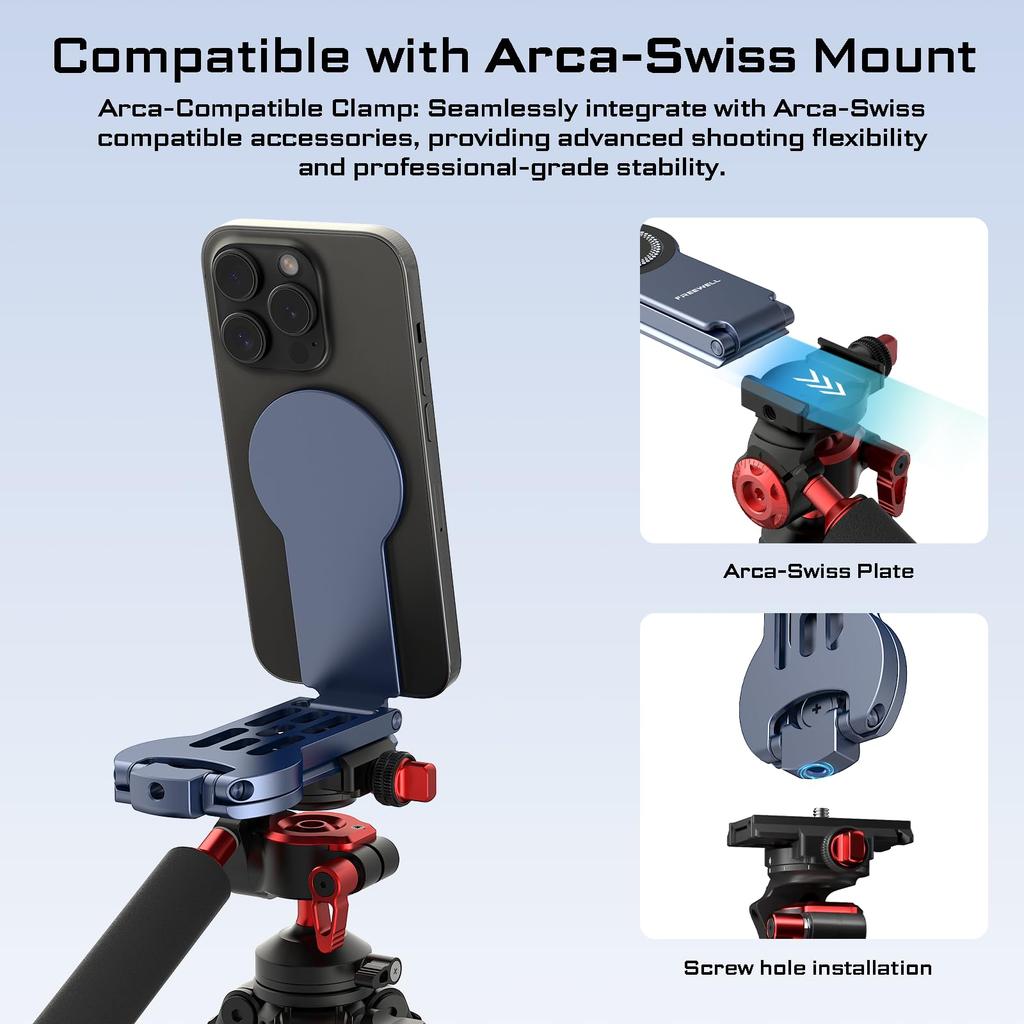 Штатив-штатив Freewell Compact MagSafe для селфи, подставка для смартфона Arca, совместимая с моделью Arca, складная,