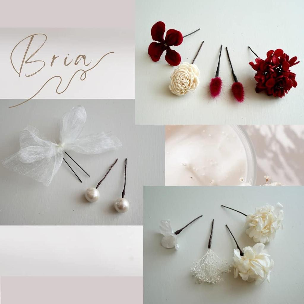 753 Kimono Dried Flower Preserved Flower Hair Organza [Bria] Shichi-Go-San Ornament, (Red)