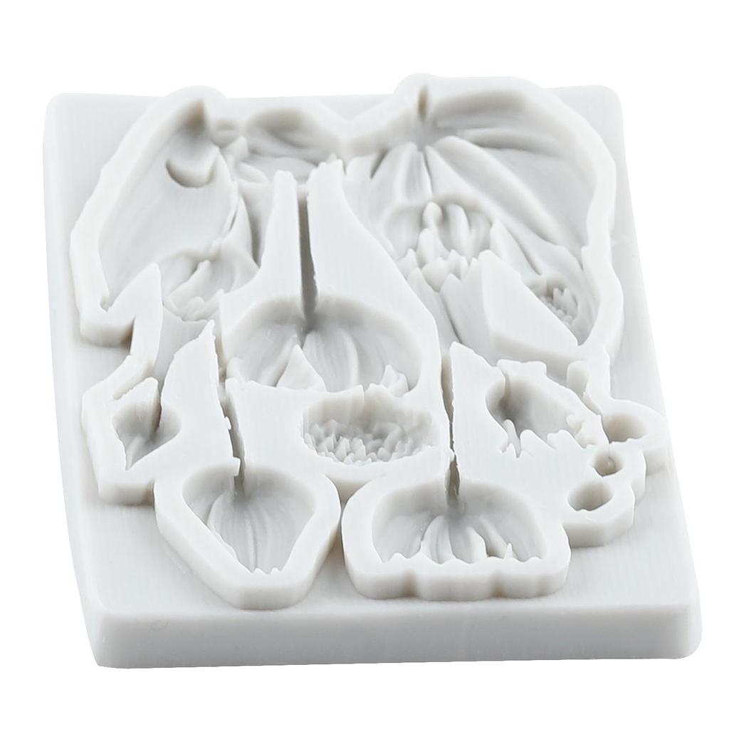 Силиконовая форма для цветка тюльпана Формы для мастики тюльпана Инструменты для украшения торта Топпер для кекса Конфета Сахарное ремесло Гам-паста Полимерная глина