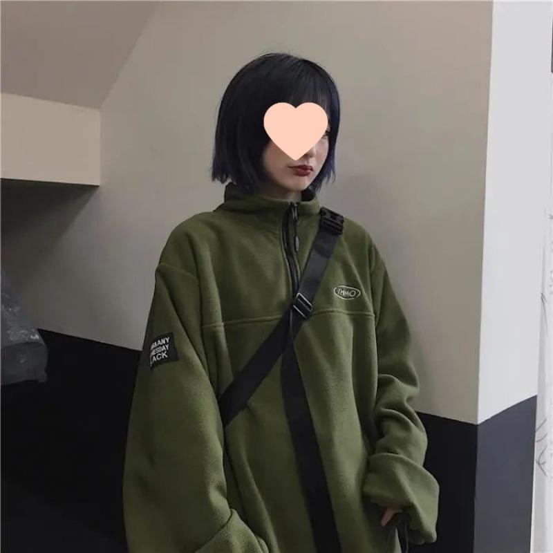 Осенне-зимний парный свитер для мужчин и женщин, ретро флисовый свободный bf флисовый топ, куртка, тренд