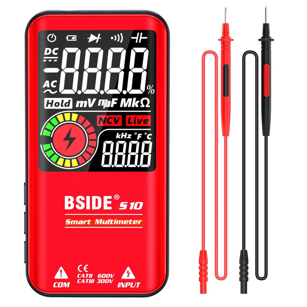BSIDE S10 S11 S20 Профессиональный цифровой мультиметр Интеллектуальный мультиметр 9999 Цифровой DC AC Напряжение Ом Диод NCV Гц Тестер проводов под напряжением