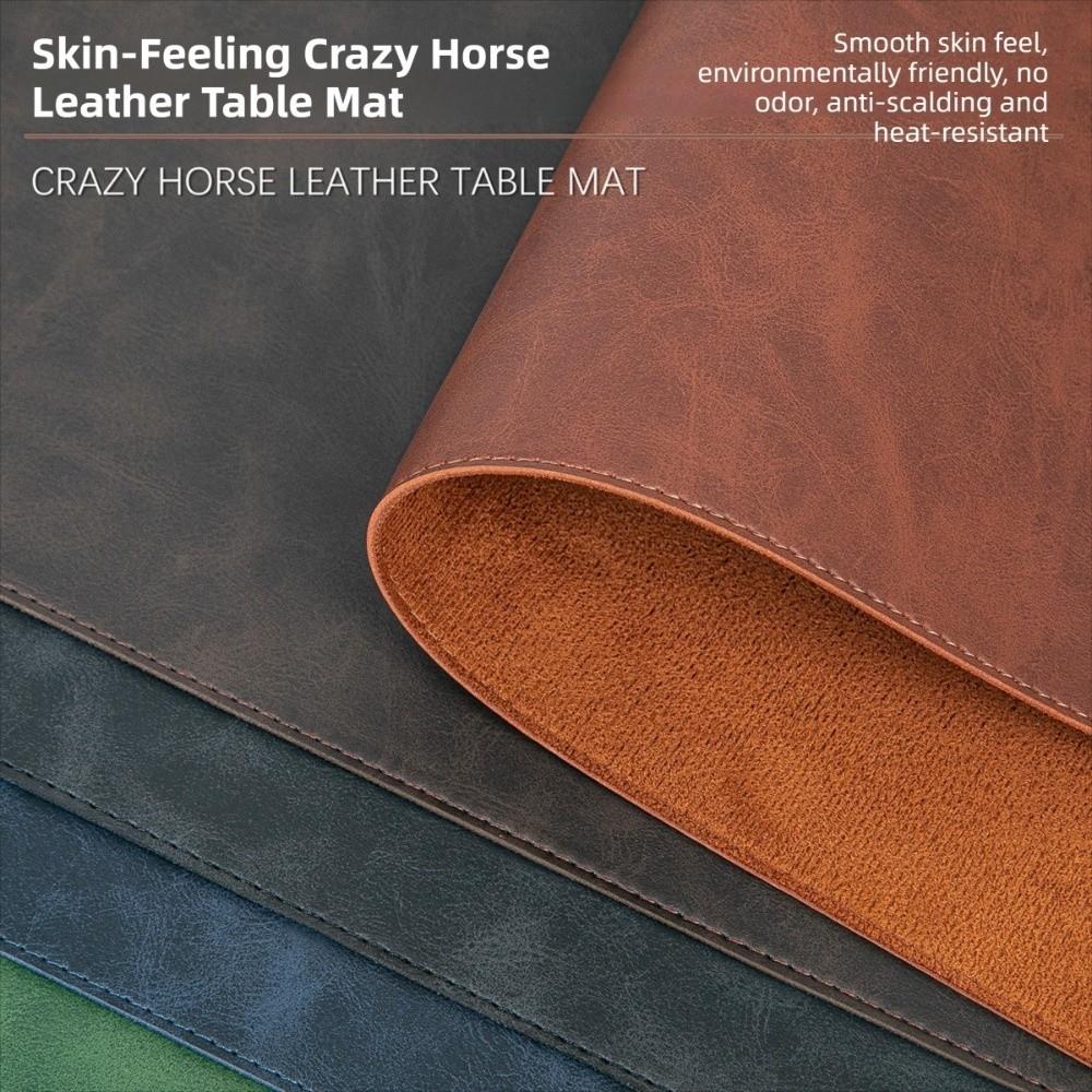 Кожаный коврик для клавиатуры и мыши Нескользящая подкладка для письма Ретро Защита стола Домашний офис