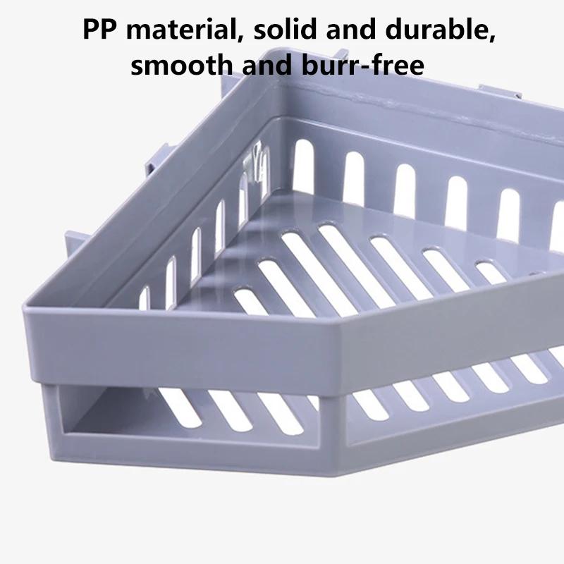 Seamless Sticker Triangle Shelf Toilet Storage Rack Kitchen Bathroom Toilet Shelf Corner Storage Rack