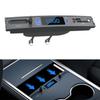 For Tesla Model 3 Y Docking Station 27W PD Type C Hub Quick Charger USB LED Shunt Hub Extension Center Console Expansion Dock