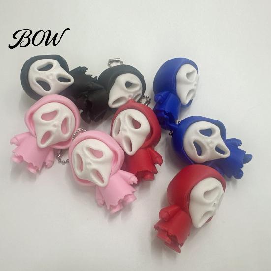 Decorative Skeleton Accessory Mini Screaming Keychain Pendant, 3D Printed Halloween Pendant Hanging Decor, Backpack Schoolbag Purse Bag Charm