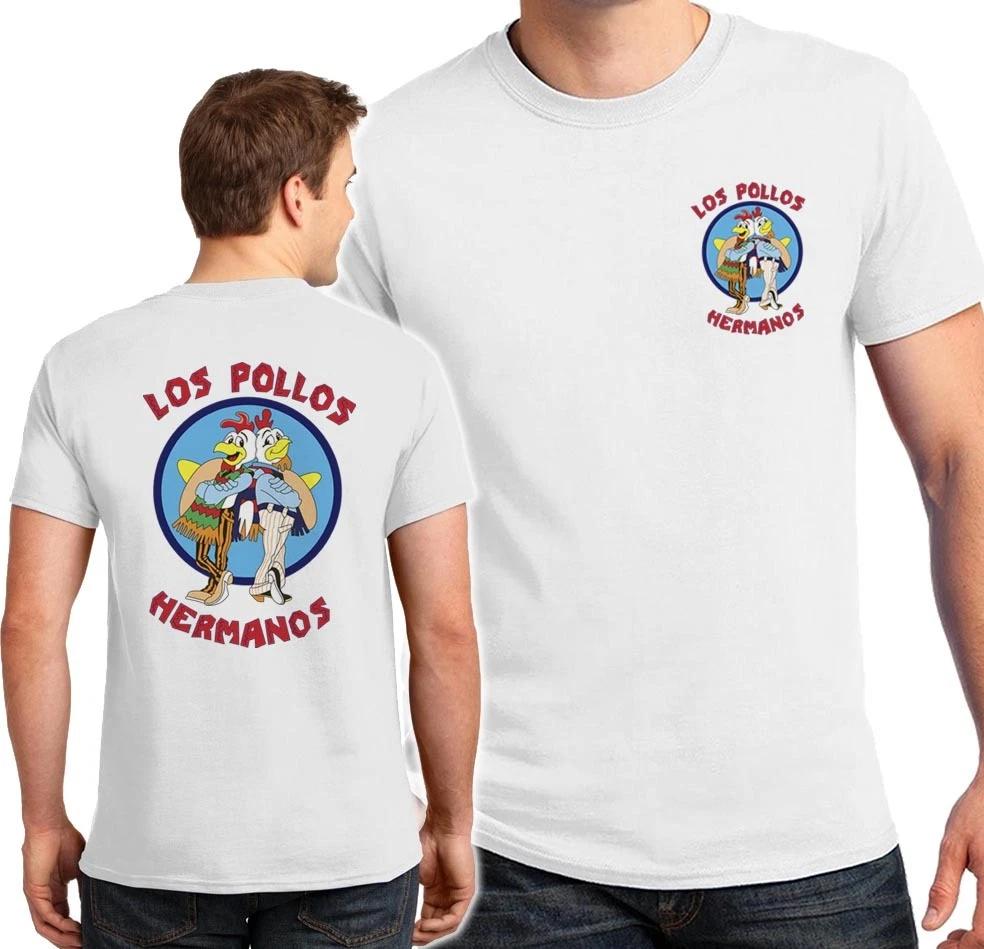 Футболка Los Pollos Hermanos с принтом спереди и сзади Рубашки Better Call Saul Размеры S-4XL