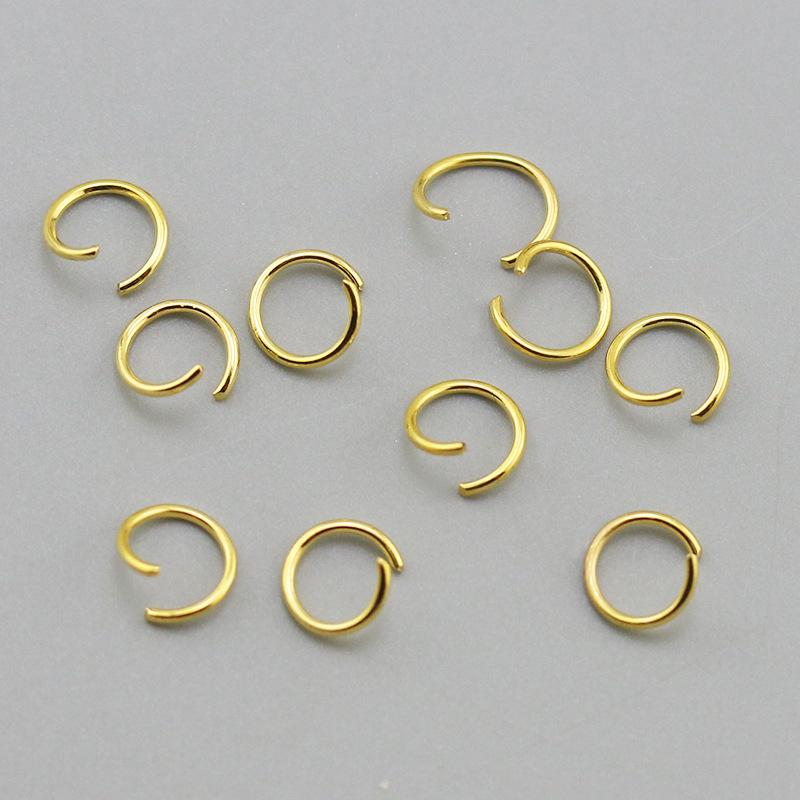 Упаковка 100 г: Белые, серебристые, золотистые, цвета KC Gold посеребрённые разгибающиеся колечки для изготовления украшений своими руками