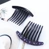 Acrylic Temperament Korean Style Headwear Seven-tooth Comb Hair Accessories Rhinestone Hair Comb