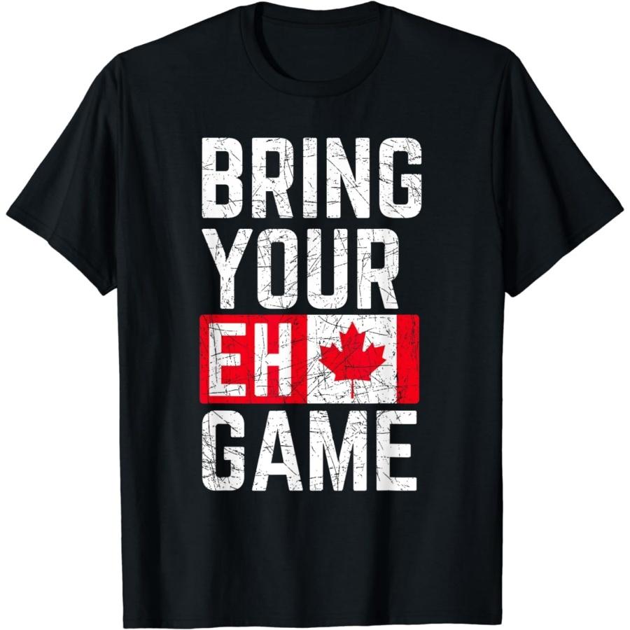 YYUUYUU Принеси свою игру Eh Флаг Канады Гордость Канады Футболка