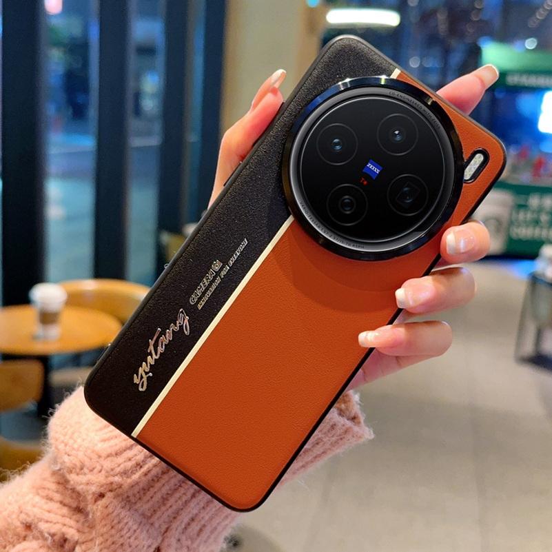 Ночная Молния Флуоресцентная Линия Двухпигментный Кожаный Чехол Для VIVO X200 Pro 200 pro mini X100S Pro X100 Ultra Защитная Крышка Объектива