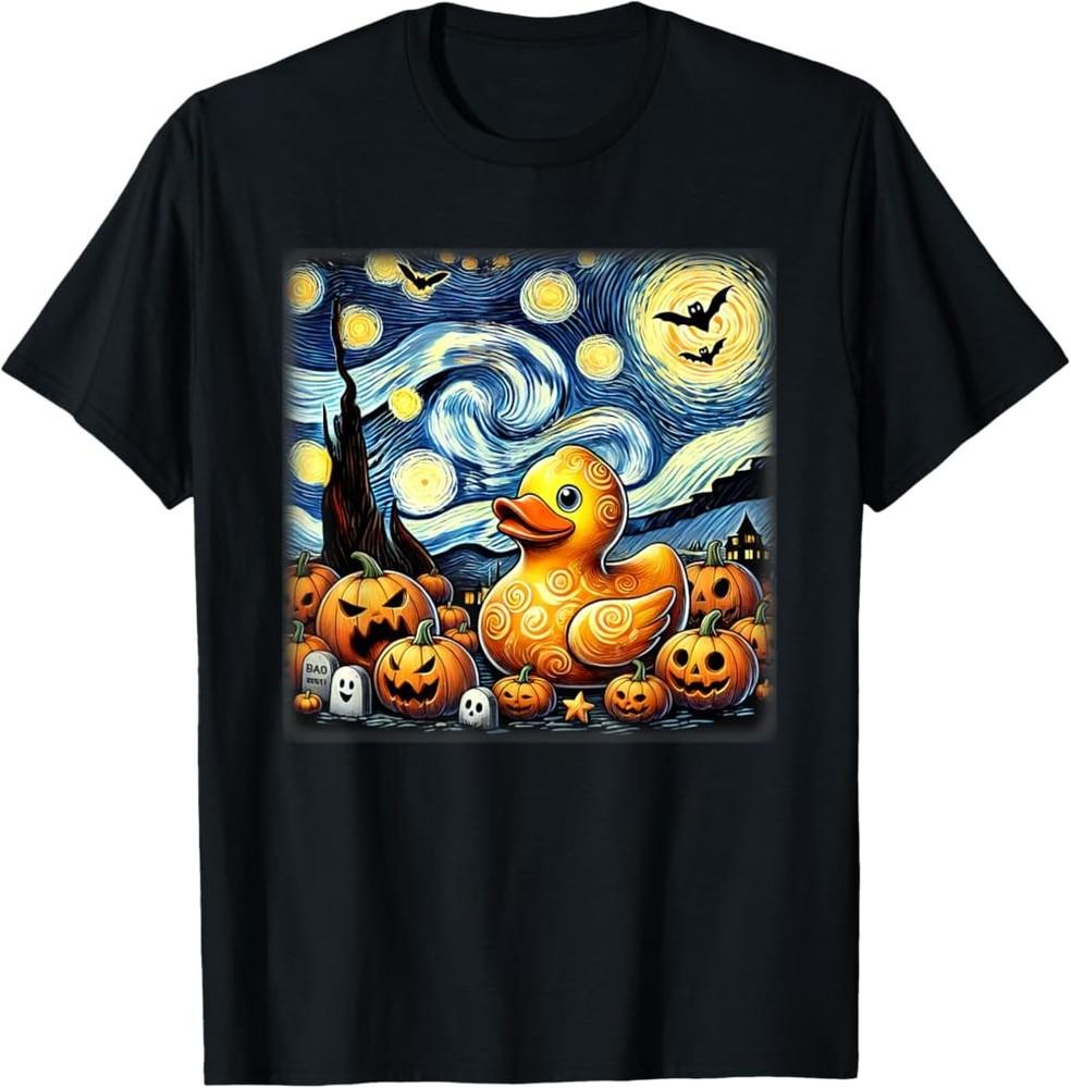 NEW LIMITED Starry Night Rubber Duck Halloween TShirt Unisex T-Shirt