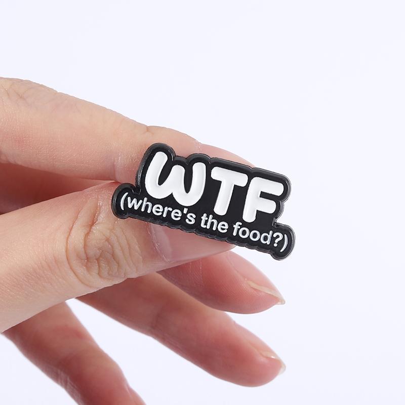 Milf Diet Wtf Enamel Pins Bat Funny Abbreviation Brooches Lapel Badges Punk Cool Jewelry Gift for Family Friends